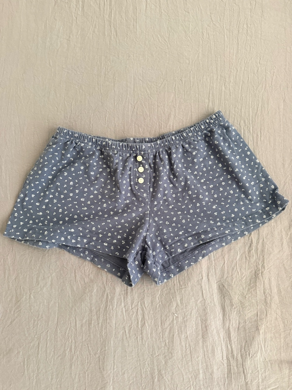 Brandy Melville Blue Floral Lounge Shorts